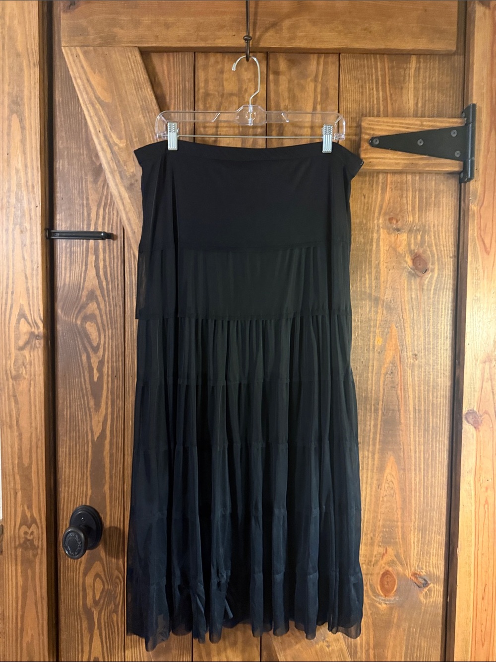 Coco Bianco Black Tiered Maxi Skirt